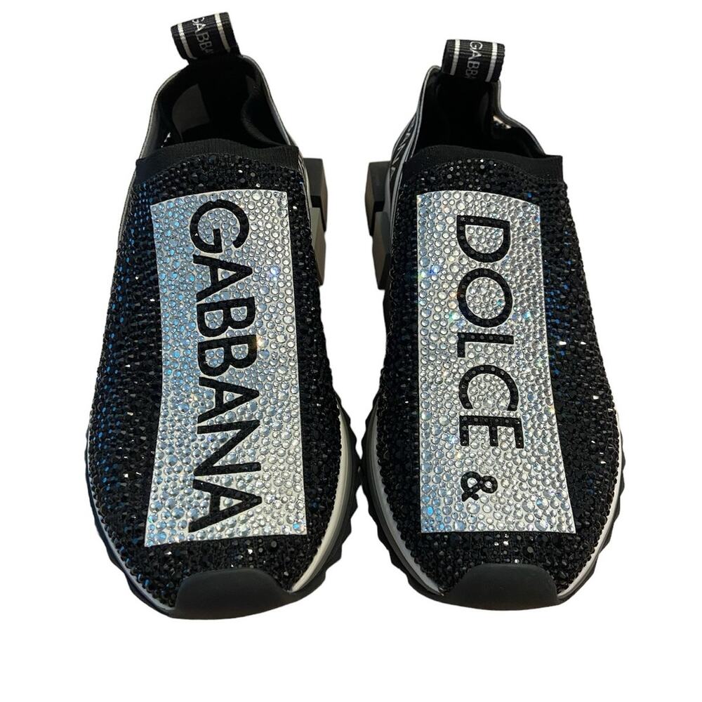 Dolce & Gabbana Sorrento Sneaker Rhinestone Crystal Streetwear Y2K Statement 5.5